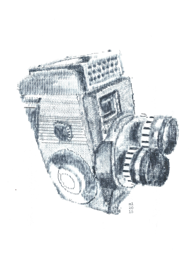 Crown 8, model E3B. A 'standard 8' clockwork movie camera. 